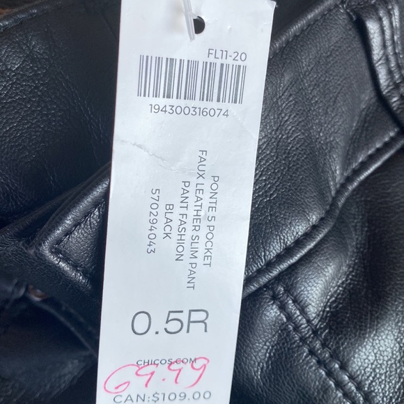 NWT Chicos Faux Leather Jean - Picture 13 of 13